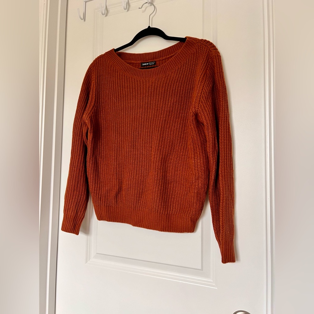 Burnt orange sweater